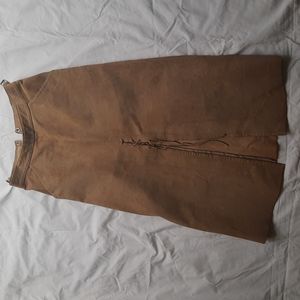 Vintage Guy Laroche Paris tan suede skirt